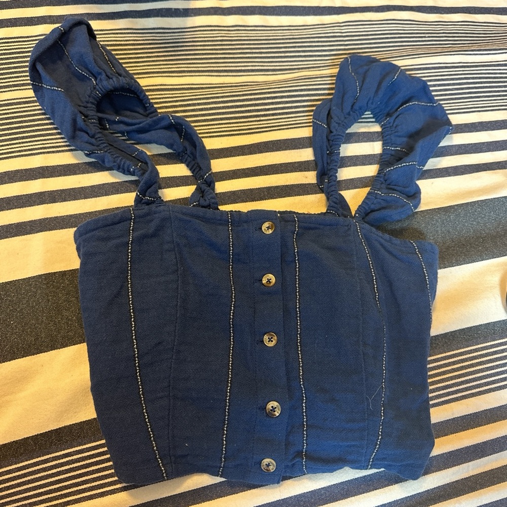 Blue Women's crop top